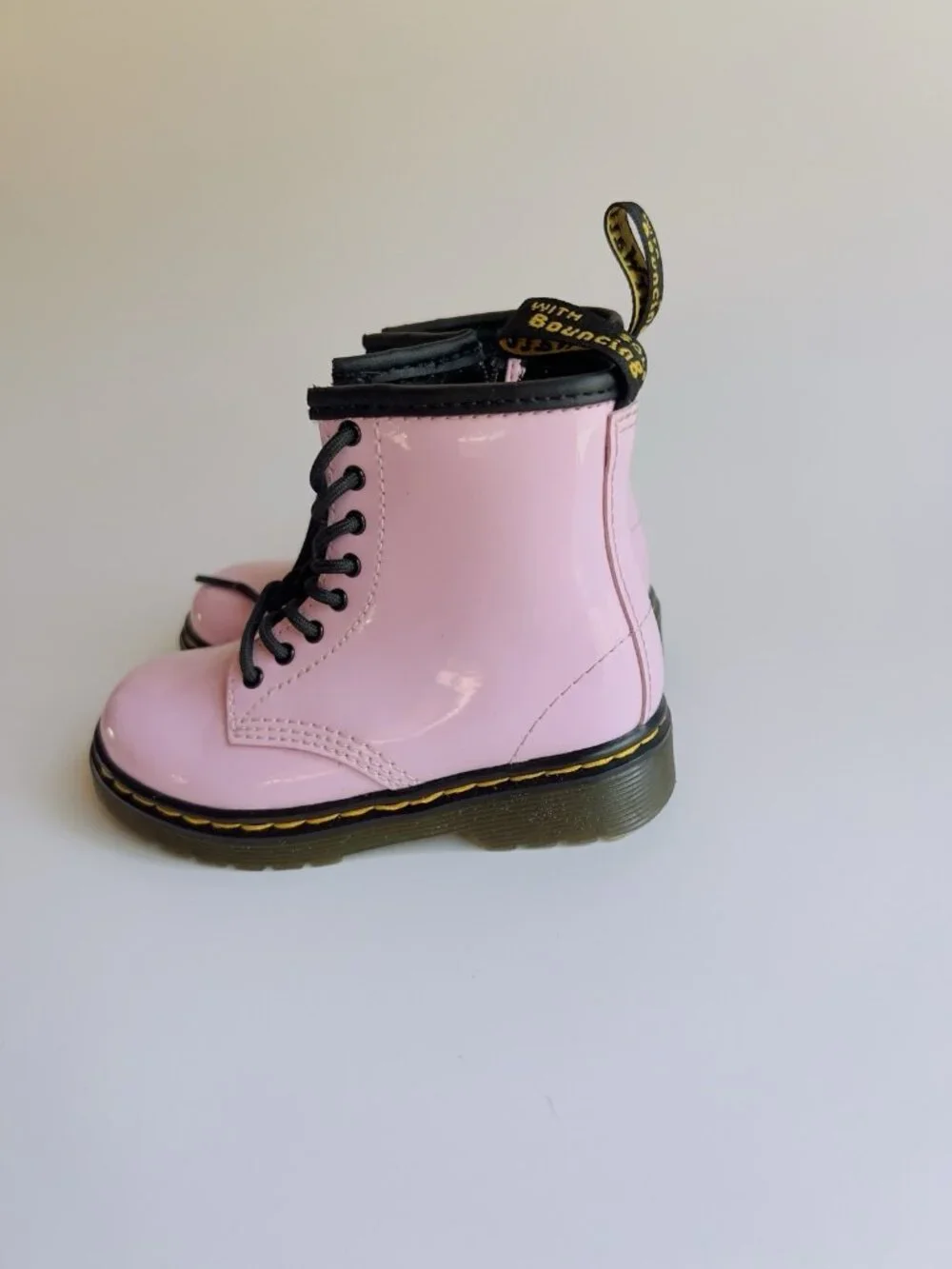 Dr. Martens 1460 Pink Patent Leather Toddler Boots Size 8